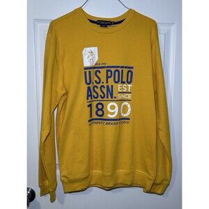 U.S. Polo Assn. Boy’s Long Sleeve Graphic Sweatshirt Yellow Size XXL NWOT